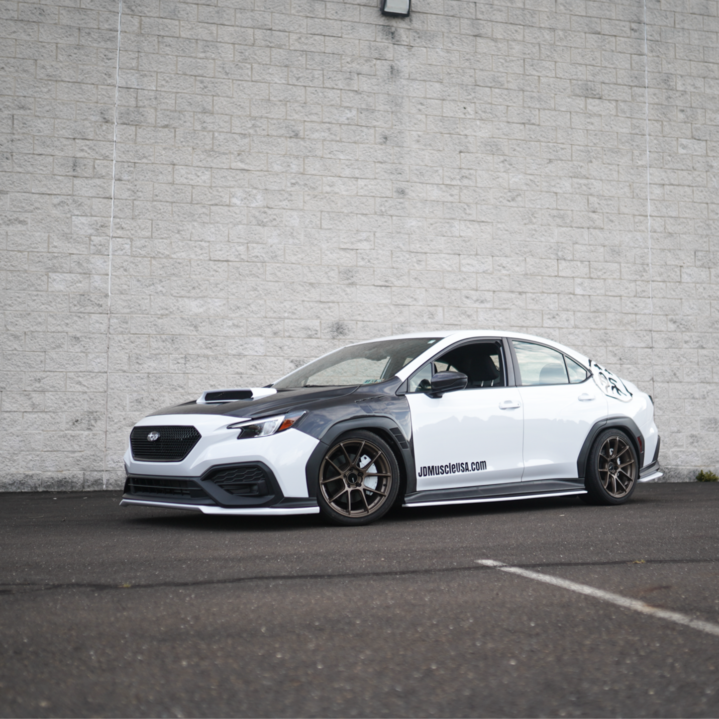 JDMuscle [22-25 WRX] Carbon Fiber Hood OEM Style 2 PC
