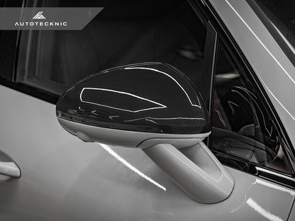 AutoTecknic Replacement Dry Carbon Mirror Covers - Porsche 95B Macan - Graveyard Performance