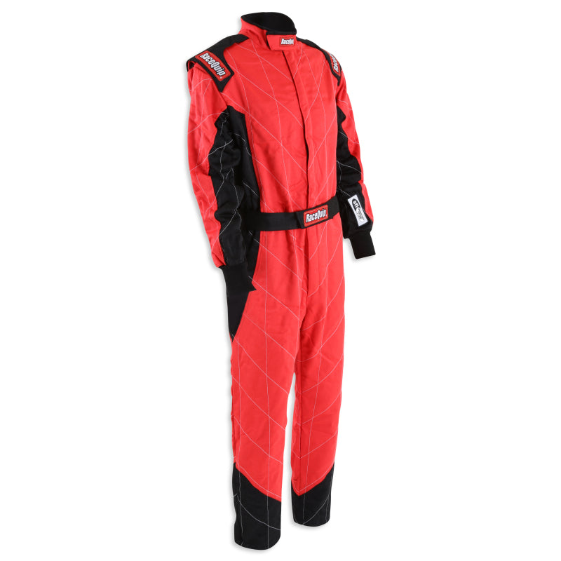 RaceQuip Red Chevron-5 Suit SFI-5 - Large - Graveyard Performance