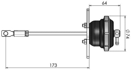 Turbosmart IWG75 Mitsubishi EVO 10 24 PSI Black Internal Wastegate Actuator - Graveyard Performance