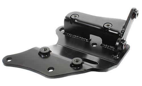 Innovative 88-91 Civic /CRX B-Series Black Steel Conversion AC Bracket (D-Series Sanden Compressor) - Graveyard Performance