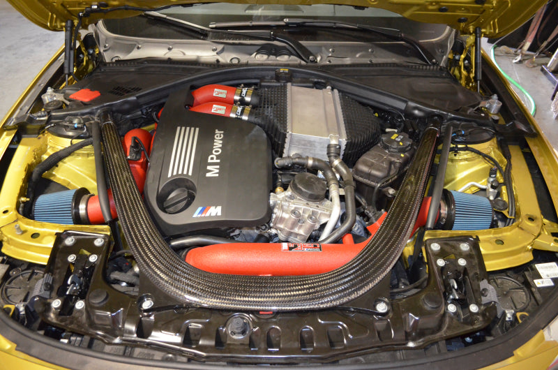 Injen 15-16 BMW M3(F80)/M4 (F82/83) 3.0L L6 Twin Turbo 2PC Aluminum Int. Charge Pipe - Wrinkle Black - Graveyard Performance