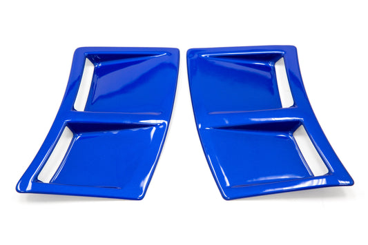 OLM S207 Style Paint Matched Rear Bumper Vent Inserts - WR Blue Pearl - 2015-2021 Subaru WRX / STI - Graveyard Performance