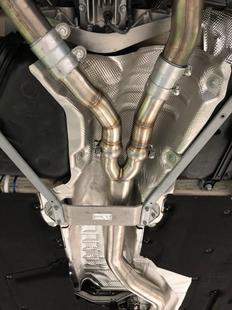 F87 BMW M2 Competition Mid Pipe includes Active F-brace - Resonated Pipes - Graveyard Performance