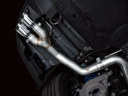 AWE 2024 Ford Mustang GT Fastback S650 RWD Track Edition Catback Exhaust w/ Quad Chrome Silver Tips - Graveyard Performance