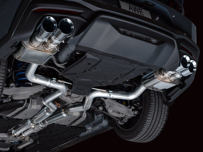 AWE 2024 Ford Mustang GT Fastback S650 RWD SwitchPath Catback Exhaust w/ Quad Chrome Silver Tips - Graveyard Performance