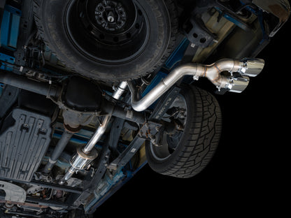 AWE 21-25 Ford F150 (14th Gen Reg Cab) Cat-Back Exhaust - 4.5in Dual Side Exit Chrome Tips - Graveyard Performance