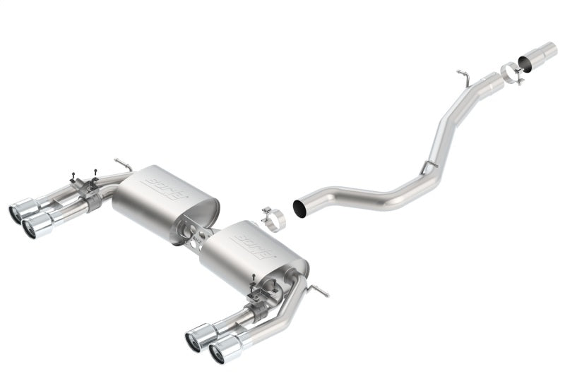 Borla 13-15 Audi S3 S-Type Dual Round Rolled Catback Exhaust - Graveyard Performance