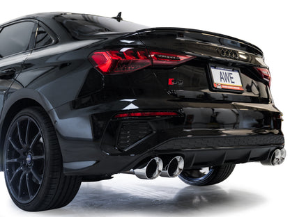 AWE 22-24 Audi 8Y S3 Touring Edition Exhaust - Chrome Silver Tips