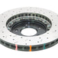 DBA 05-10 Ford Mustang GT / 11-13 V6 Front Drilled & Slotted 5000 Series 2 Piece Rotor w/ Black Hat