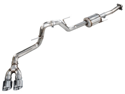 AWE 21-25 Ford F150 (14th Gen Reg Cab) Cat-Back Exhaust - 4.5in Dual Side Exit Chrome Tips - Graveyard Performance