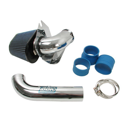 BBK 86-93 Mustang 5.0 Cold Air Intake Kit - Fenderwell Style - Chrome Finish - Graveyard Performance