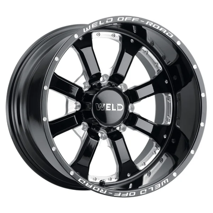 Weld Off-Road W125 20X9 Granada Eight 8X165.1 ET00 BS5.00 Gloss Black MIL 125.1 - Graveyard Performance