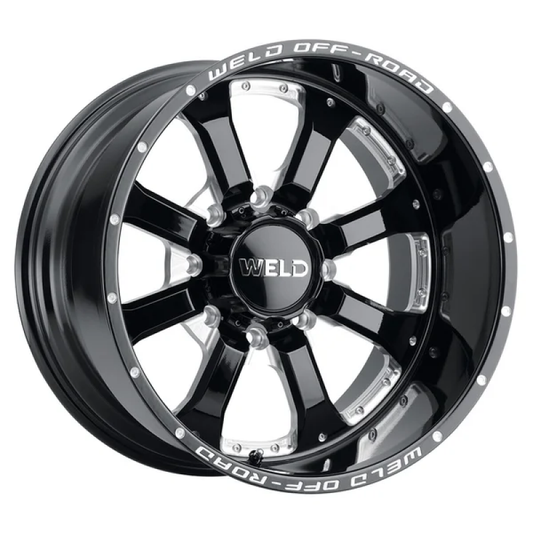 Weld Granada 8 20x10 / 8x180 / 4.75 BS / 124.3 HB - Gloss Black Milled - Non-BL Wheel - Graveyard Performance