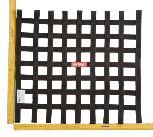 RaceQuip Black 21 X 24 SFI Ribbon Net