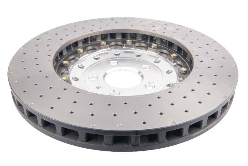 DBA 14-18 Audi RS7 Iron Rotors Front 5000 Series Drilled & Slotted Rotor w/Silver Hat - Graveyard Performance
