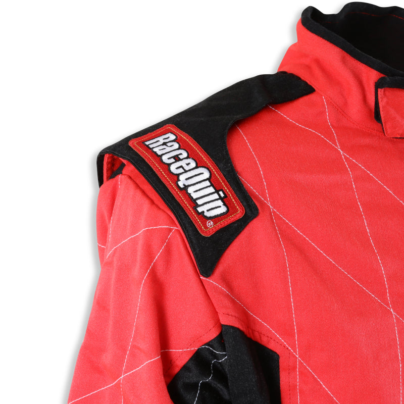 RaceQuip Red Chevron-5 Suit SFI-5 - Large - Graveyard Performance