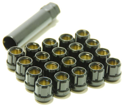 Wheel Mate Muteki Open End Lug Nuts - Deep Black 12x1.25 - Graveyard Performance