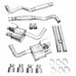 AWE 2024 Ford Mustang GT Fastback S650 RWD SwitchPath Catback Exhaust w/ Quad Chrome Silver Tips