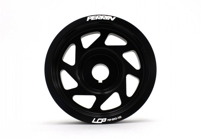 PERRIN 93-14 Subaru Impreza (Incl. 02-14 WRX) / 04-21 STI Lightened Crank Pulley - Black - Graveyard Performance