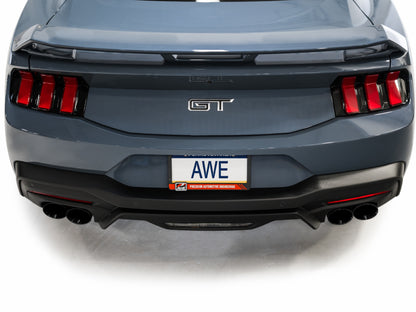 AWE 2024 Ford Mustang GT Fastback S650 RWD Track Edition Catback Exhaust w/ Quad Diamond Black Tips - Graveyard Performance