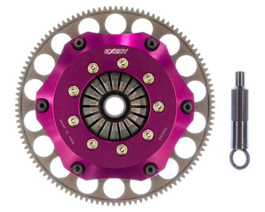 Exedy 92-01 Acura Integra LS 1.8L Hyper Compe-R Twin Cerametallic Clutch Rigid Disc Push Type Cover - Graveyard Performance