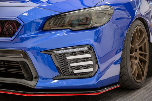 OLM Clear Tri-Bar Fog Light Bezel - 2018-2021 Subaru STI / 2018 WRX - Graveyard Performance