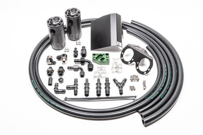 Radium 02-21 Subaru EJ-Series Fluid Lock Turbo Dual Catch Can Kit - Graveyard Performance