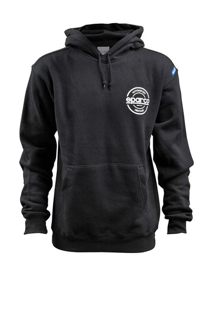 Sparco Sweatshirt Hooded S-Seal Blk Lrg - Graveyard Performance