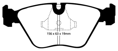 EBC 92-95 BMW M3 3.0 (E36) Redstuff Front Brake Pads - Graveyard Performance