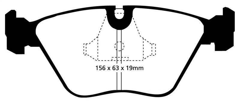 EBC 92-95 BMW M3 3.0 (E36) Yellowstuff Front Brake Pads - Graveyard Performance