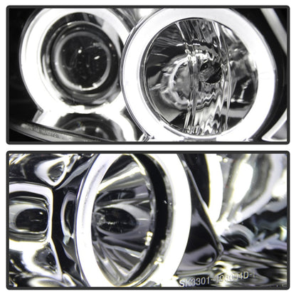 Spyder BMW E90 3-Series 06-08 Projector LED Halo Amber Reflector Rplc Bulb Chrm PRO-YD-BMWE9005-AM-C