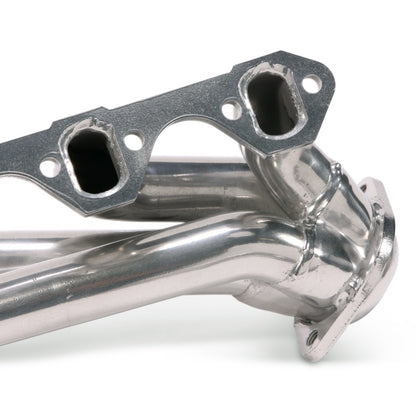 BBK 79-93 Mustang 351 Swap Shorty Unequal Length Exhaust Headers - 1-5/8 Silver Ceramic - Graveyard Performance