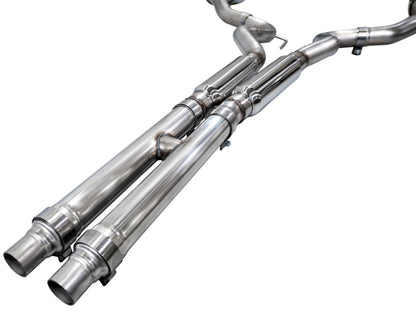 AWE 2024 Ford Mustang GT Fastback S650 RWD Track Edition Catback Exhaust w/ Dual Diamond Black Tips - Graveyard Performance