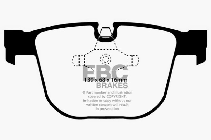 EBC 08-10 BMW M3 4.0 (E90) Yellowstuff Rear Brake Pads - Graveyard Performance