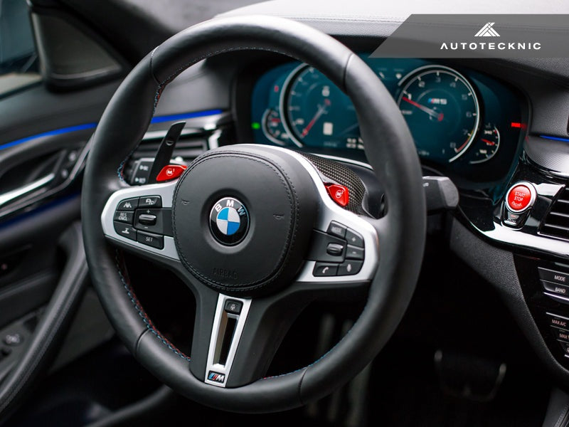 AutoTecknic Carbon Steering Wheel Top Cover - G30 5-Series | G32 6-Series GT | G11 7-Series
