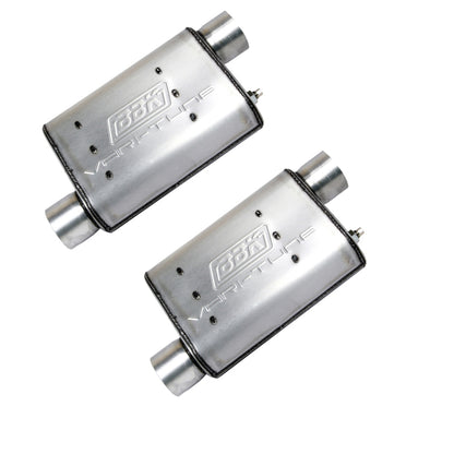 BBK 87-93 Mustang GT Cat Back Kit Varitune Mufflers - Aluminized turn downs - Graveyard Performance