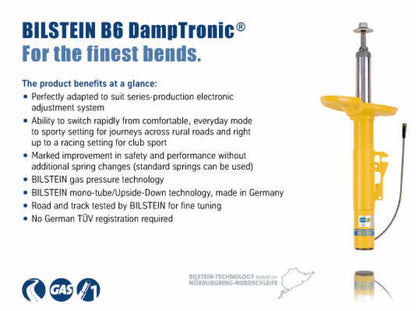 Bilstein B6 (DampTronic) 2015 BMW M3/M4 Front Right Monotube Strut Assembly - Graveyard Performance