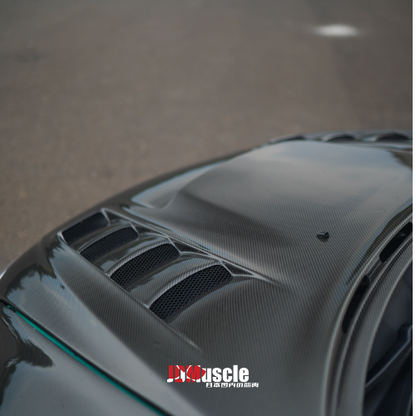 JDMuscle [08-14 WRX/STI] Carbon Fiber Hood V3 w/ Heat Extract