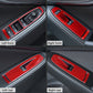 JDMuscle [22-25 WRX] P&S Series Carbon Fiber Window Switch Trim Covers 4 PC | Black Carbon Fiber/ Red Carbon Fiber