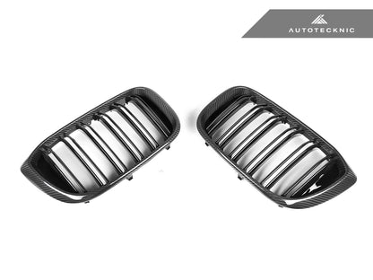 AutoTecknic Dry Carbon Fiber Dual-Slats Front Grille Set - G01 X3 | G02 X4 Pre-LCI - Graveyard Performance