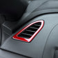 JDMuscle [22-25 WRX] P&S Series Carbon Fiber Dash AC Trim 2 PC | Black Carbon Fiber/ Red Carbon Fiber
