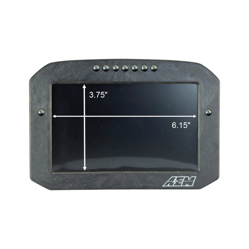 AEM CD-7LG Carbon Logging Flush Digital Dash Display w/ Internal 20Hz GPS & Antenna - Graveyard Performance