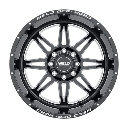 Weld Cheyenne W132 Series 22x10 / 8x170 BP / -18 Offset / 4.75 BS / 125.1 Bore - Gloss Black MIL - Graveyard Performance