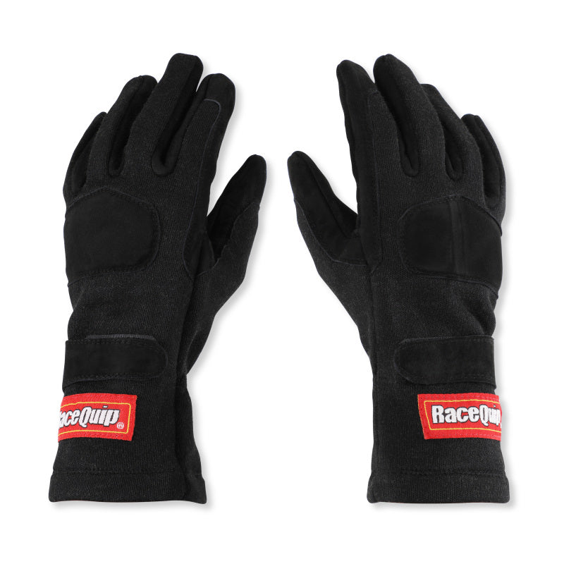 RaceQuip Black 2-Layer SFI-5 Glove - XSmall - Graveyard Performance