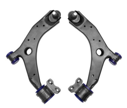 SuperPro 2004 Mazda 3 i Front Lower Control Arm Set w/ Bushings - Graveyard Performance