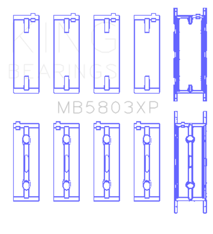 King Engine Bearings BMW S65B40A Crankshaft Tri-Metal Race Main Bearings Set of 5 - Graveyard Performance