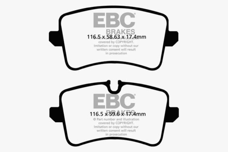 EBC 11 Audi A6 2.0 Turbo Redstuff Rear Brake Pads - Graveyard Performance