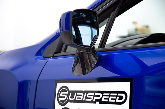 OLM LE Dry Carbon Fiber Lower Mirror Mount Cover - 2015-2021 Subaru WRX / STI / 2015-2017 Crosstrek - Graveyard Performance