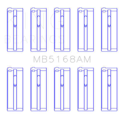 King Engine Bearings Honda F22B/H22A (Size +1.0mm) Main Bearing Set - Graveyard Performance